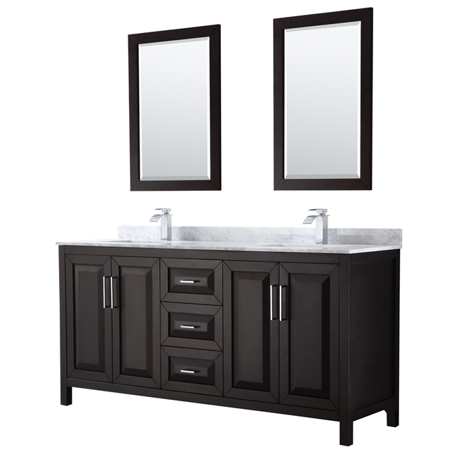 Daria 72" Double Bathroom Vanity by Wyndham Collection ...